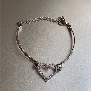 Silver heart bracelet